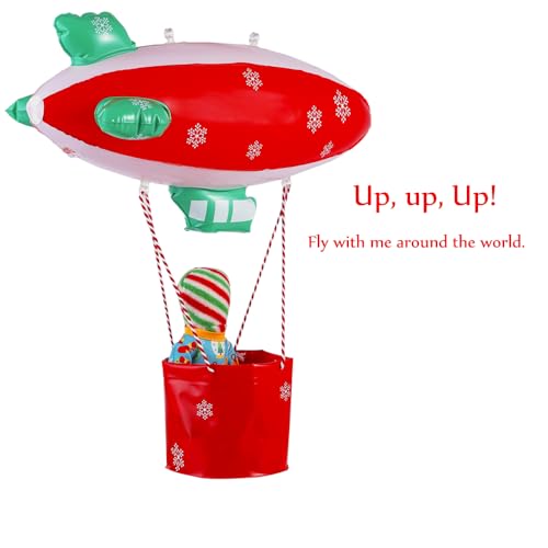 E-TING ETING Santa Clothing Accessories Inflatable Fire Balloon Ship Flying Boat for elf Doll Christmas DecorationDoll is not Included - Image 5
