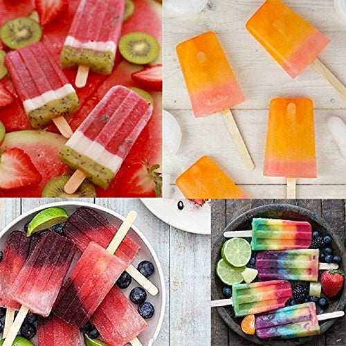 KTOJOY 100 Pcs Craft Sticks Ice Cream Natural Wood Popsicle Craft Sticks 4.5 inch Length Treat Ice Pop Sticks for DIY Crafts - Image 4