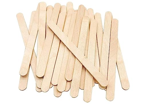 KTOJOY 100 Pcs Craft Sticks Ice Cream Natural Wood Popsicle Craft Sticks 4.5 inch Length Treat Ice Pop Sticks for DIY Crafts - Image 1