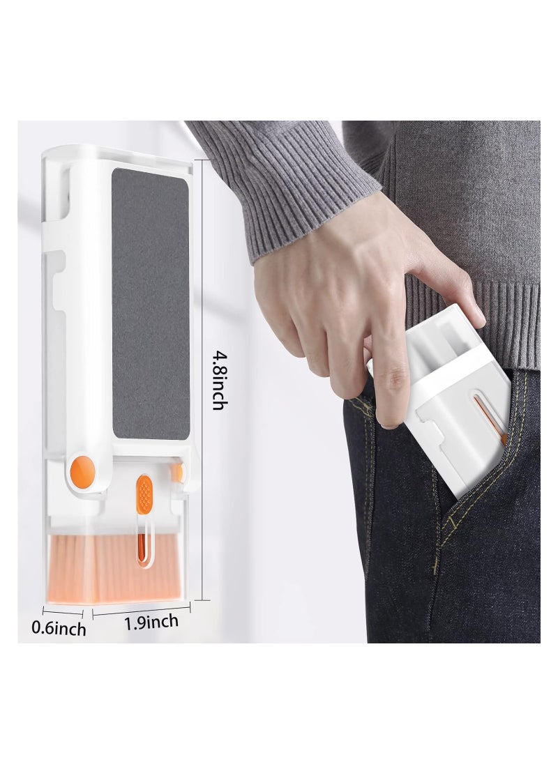 8 in 1 Laptop Screen Keyboard Cleaner Kit, Electronic Cleaning Brush Kit with Cell Phone Stand, Cleaning Tool for Computer/AirPods Pro/iPhone/iPad/MacBook/Earphone/PC with 2ml Mist Spray