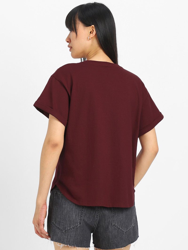 JUNEBERRY® Pure 100% Cotton Oversized Loose Baggy Fit Round Neck with Drop Shoulder Half Sleeves Boyfriend T-Shirt Combo for Women & Girls (PO2_BF_40MR_117GR_L) - Image 3
