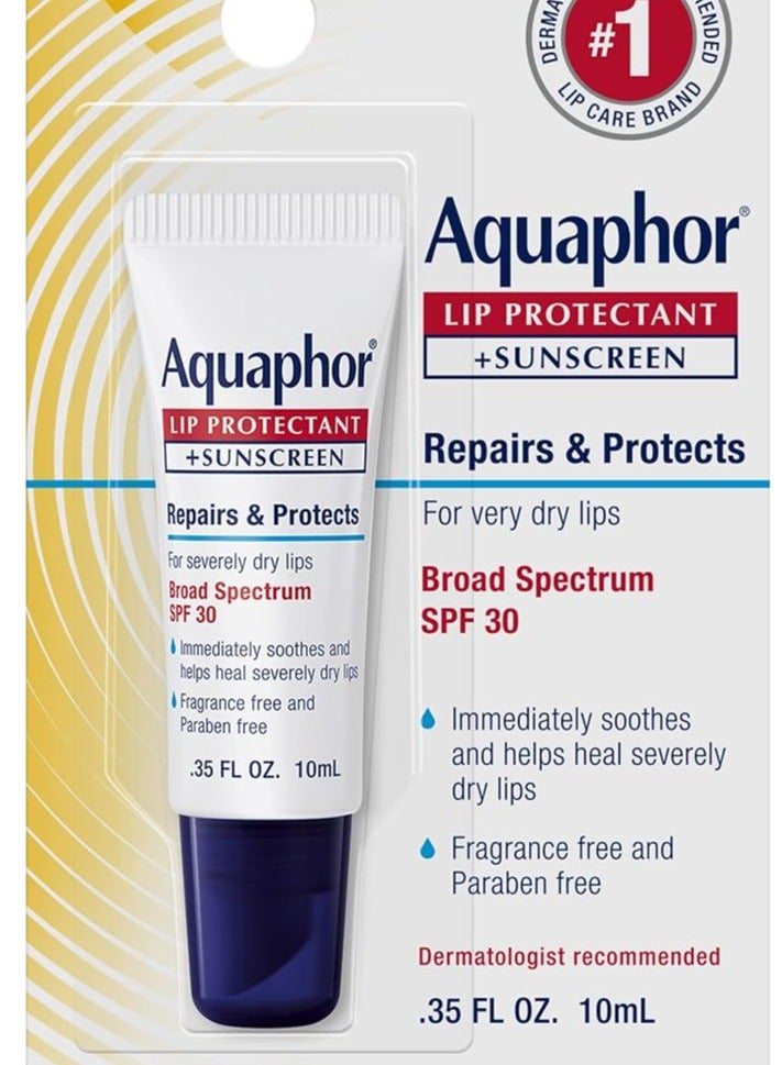Aquaphor Aquaphor, Lip Protectant + Sunscreen, SPF 30, 0.35 fl oz (10 ml)  - Image 1