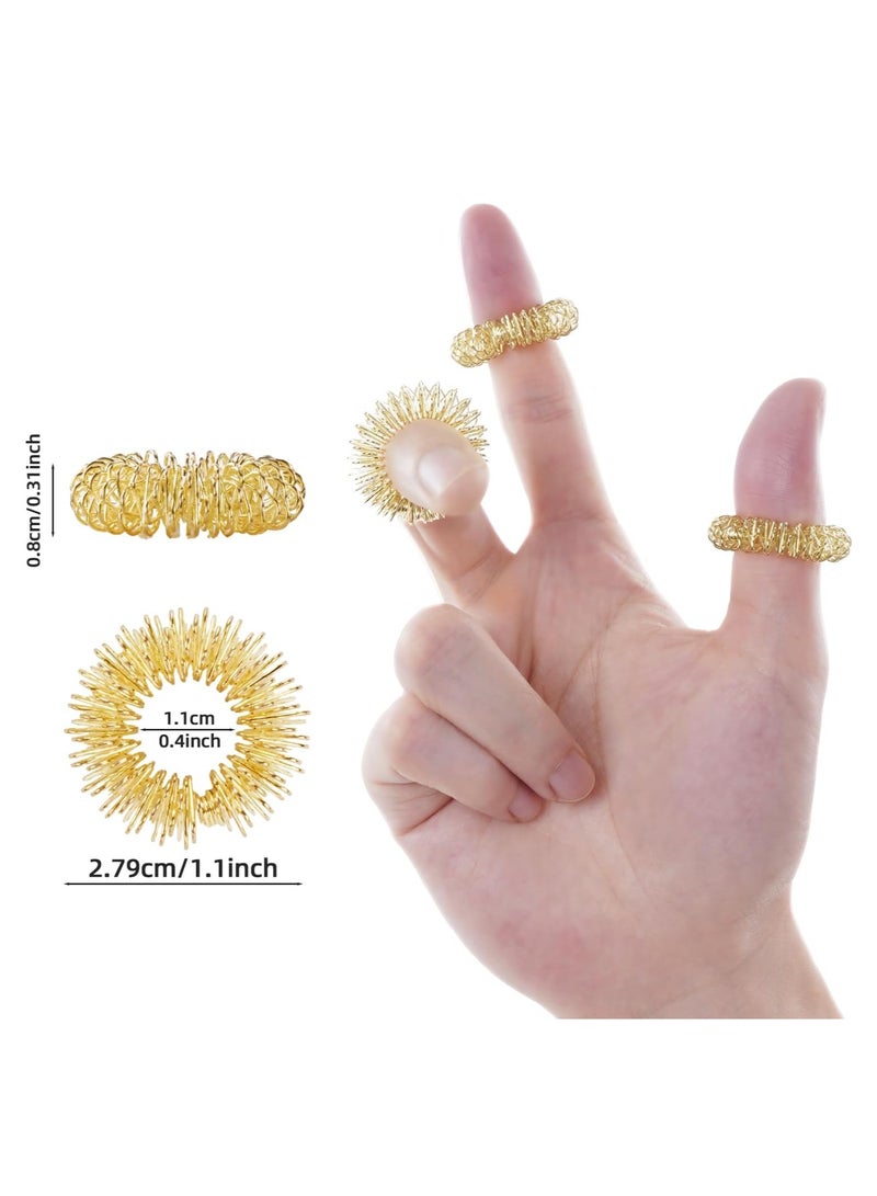 general 2-in-1 Finger u0026 Hand Massager Roller and 5 Pcs Acupressure Massage Rings for Finger Hand Massage, for Circulation, Stress, Arthritis and Hand Pain Relief,for Hands, Palm u0026 Wrist - Image 3