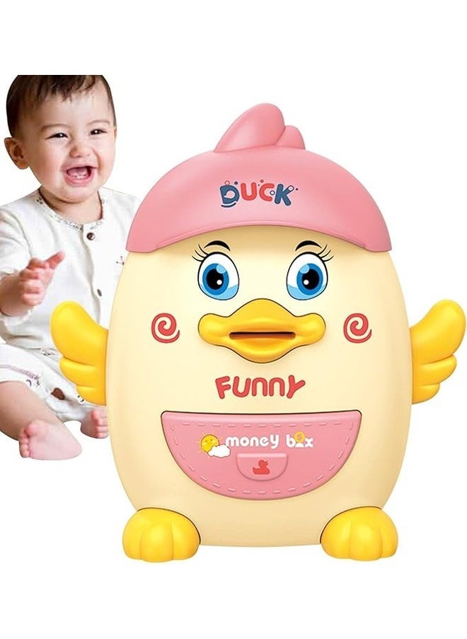Toy Box Electronic Piggy Bank, Cartoon Mini ATM Piggy Bank, Saving Money Bank for Kids, Electronic Coin Banks with Password & Fingerprint Recognition Unlocking Simulation  - Image 1