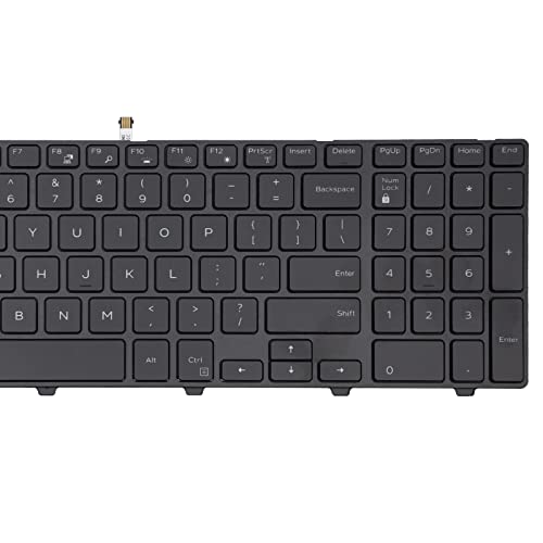 SUNMALL لوحة مفاتيح بديلة جديدة من SUNMALL لجهاز اللابتوب مع إضاءة خلفية متوافقة مع ديل إنسبيرون 15 3000 3541 3542 5547 باللون الأسود تخطيط أمريكي - Image 5