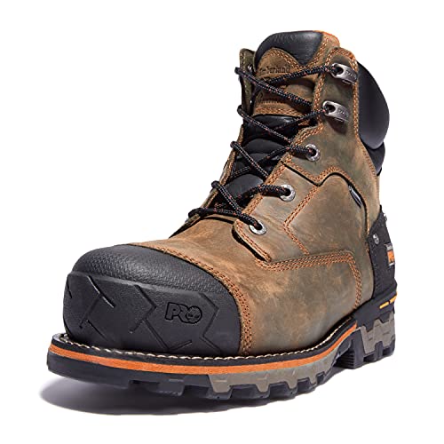 Timberland PRO Men's Boondock 6 Inch Composite Safety Toe Waterproof Industrial Work Boot, Brown, 9 Wide - Image 1