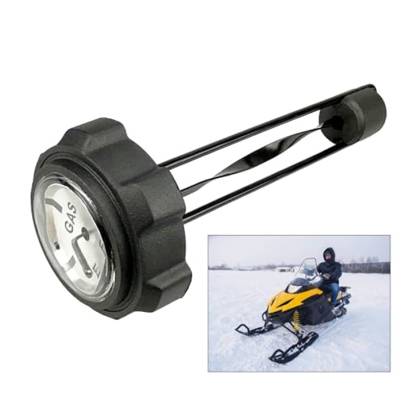 Mechanical Fuel Gauge Cap 185mm Length Diesel Fuel Cap - Non-Vented Screw-On Replacement Fuel Cap with Tank Level Gauge for Snowmobile Pre-Trip Inspection - Image 3