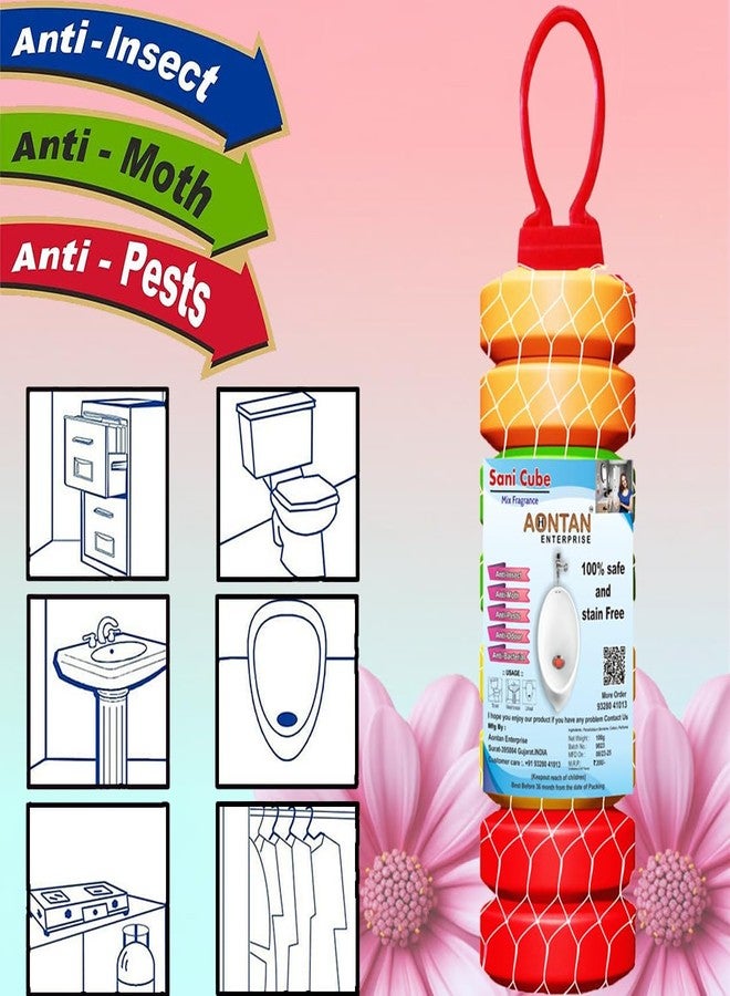 AONTAN ENTERPRISE معطر جو للمرحاض من شركة أونتان إنتربرايز، مكعبات معطرة تدوم طويلاً للمباول، معطر للحمامات، معطر للأحذية، مزيج من الروائح، عبوة من 6 قطع، وزن كل قطعة 100 غرام - Image 3