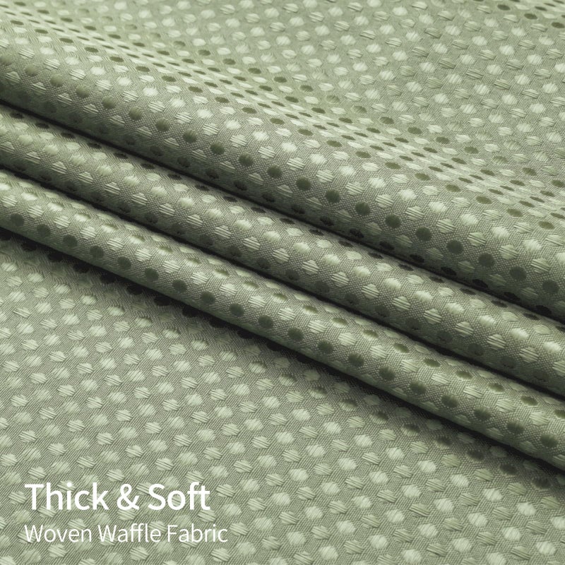 Mitovilla Extra Long 72x84 Startain Startain مع Snap-in Liner Sage Green Waffle XL ثقيلة القماش الستائر دش للدفاع للفنادق الفاخرة الحديثة - Image 5