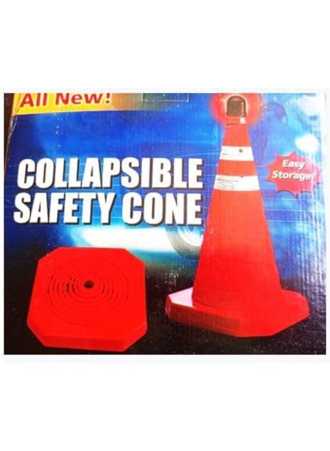 SOFAB Collapsible Emergency Traffic Cone with Reflective Beacon – Pop-Up Safety Cone for Cars, Trucks, Motorbikes, and Pedestrian Use – Easy Storage – Model SF-SAFETY-CONE-SSC550-B8A - Image 4