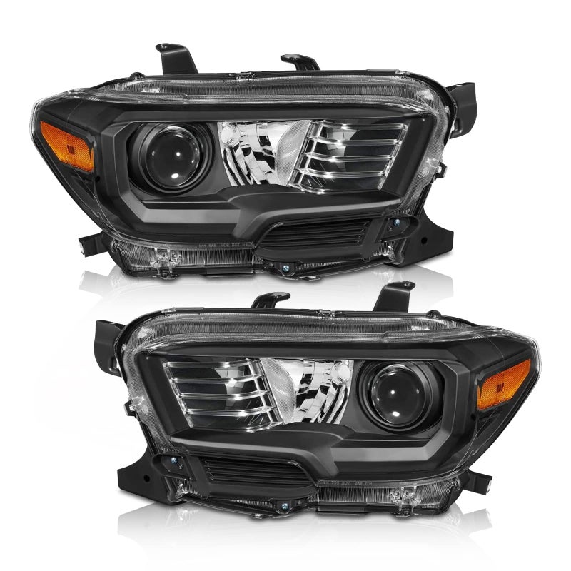AXLAHA for 2016 2017 2018 2019 2020 2021 2022 Tacoma Headlights Assembly for 20162022 Toyota Tacoma Models Only Black Housing Amber Reflector Replacement Driver and Passenger Side