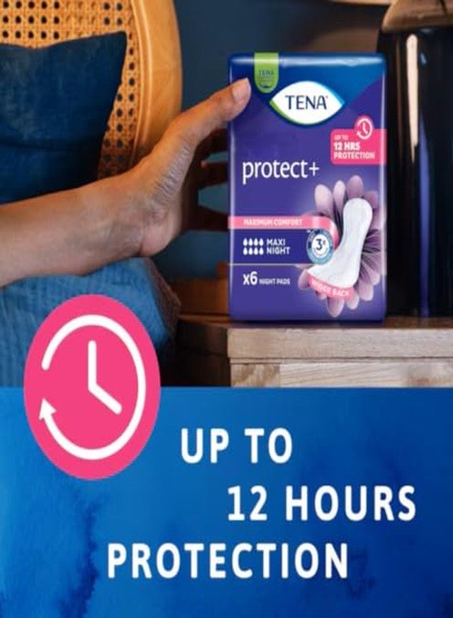 TENA Lady Protect+ Maxi Night Pad Style | Incontinence Lady Pads | Upto 12 Hrs Dryness | Night Pads| Lie Down & Triple Protection from leaks, odour and moisture | Dermatologically Tested | Length 39.4 cm | 6 Units × 8 | 48 Units - Image 3