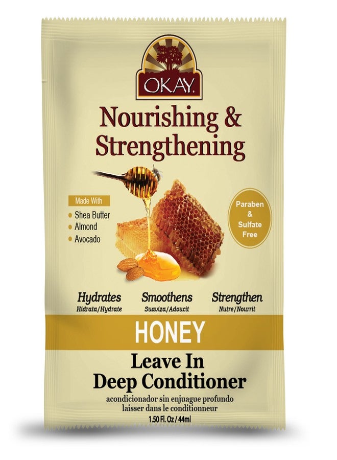 أوكي بلسم أوكي المغذي والمقوي للشعر، بخلاصة العسل واللوز، يساعد على إنعاش الشعر وتقويته. خالٍ من الكبريتات والسيليكون والبارابين. مناسب لجميع أنواع الشعر. صنع في الولايات المتحدة الأمريكية. 1.5 أونصة - Image 1