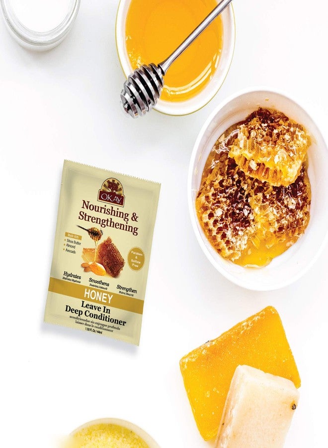 أوكي بلسم أوكي المغذي والمقوي للشعر، بخلاصة العسل واللوز، يساعد على إنعاش الشعر وتقويته. خالٍ من الكبريتات والسيليكون والبارابين. مناسب لجميع أنواع الشعر. صنع في الولايات المتحدة الأمريكية. 1.5 أونصة - Image 4