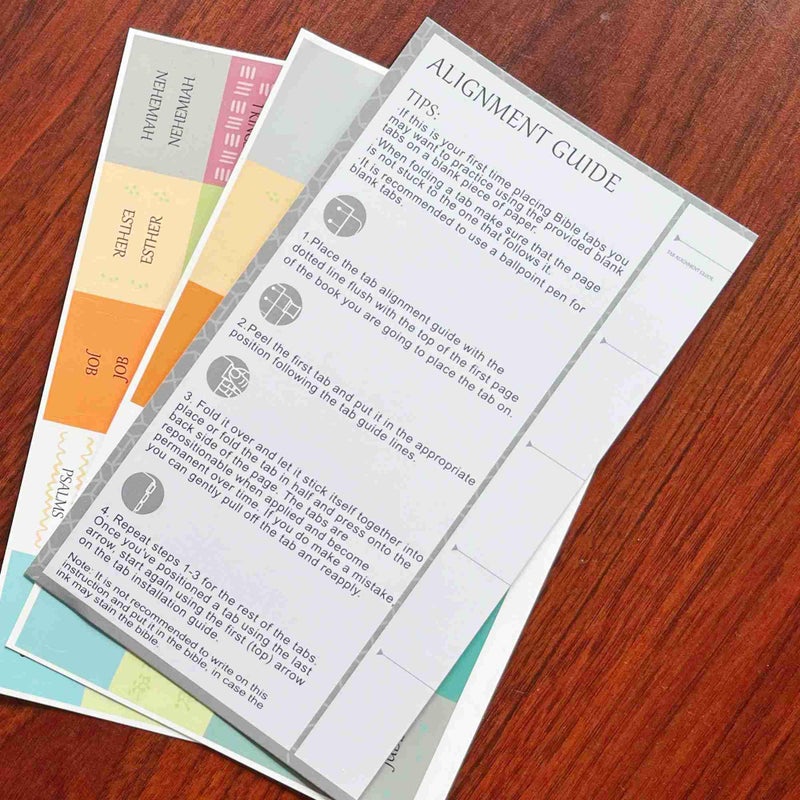 thinkor Laminated Bible Tabs, Reposition Large Print Stickers, Easy to Read and Apply Bible Tabs for Women and Man (Uniform) - Image 3