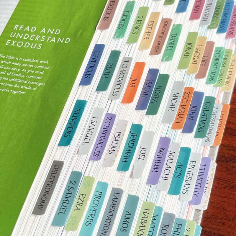 thinkor Laminated Bible Tabs, Reposition Large Print Stickers, Easy to Read and Apply Bible Tabs for Women and Man (Uniform) - Image 5