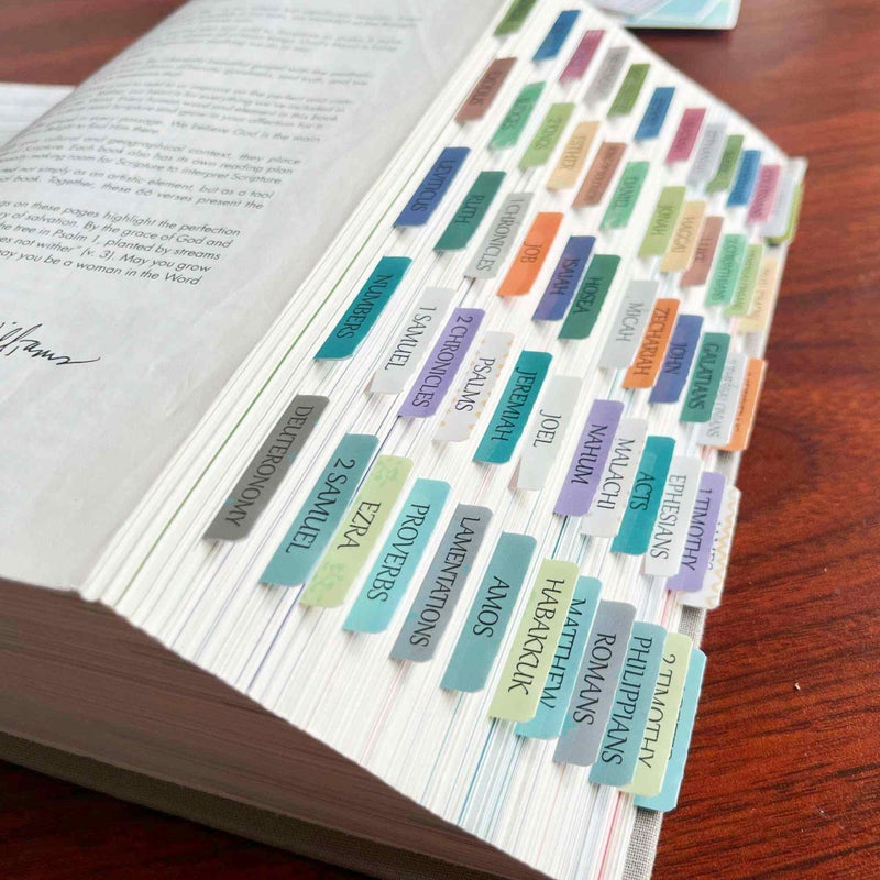 thinkor Laminated Bible Tabs, Reposition Large Print Stickers, Easy to Read and Apply Bible Tabs for Women and Man (Uniform) - Image 2