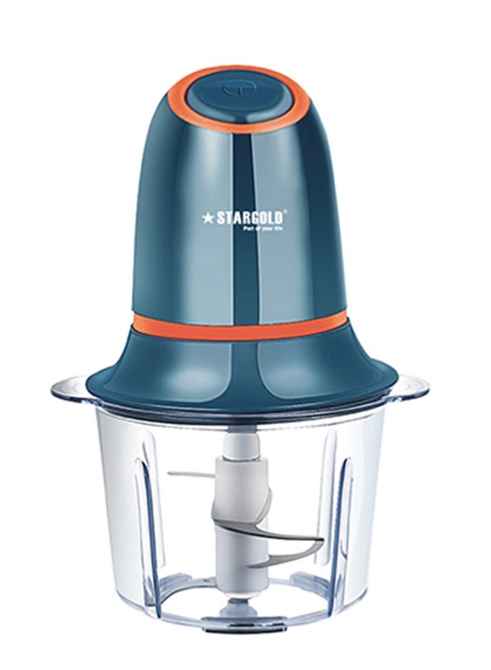 ستارجولد قطاعة طعام بقدرة 300 وات وسعة 1.2 لتر، شفرة 304 من الفولاذ المقاوم للصدأ، محرك نحاسي كامل - Image 1