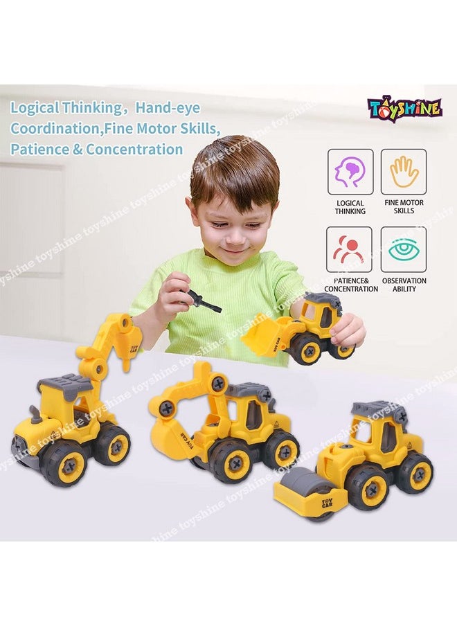 Toyshine Toyshine Take Apart Toys 4 Pack - DIY Construction Engineering Car Toy, Kids STEM Sand Toys for Toddlers Age 3-5, Building Sandbox Toys Truck, Birthday Gifts for Boys 2 3 4 5 6 Year Old  - Image 5