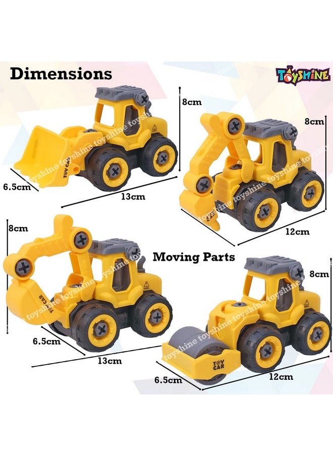 Toyshine Toyshine Take Apart Toys 4 Pack - DIY Construction Engineering Car Toy, Kids STEM Sand Toys for Toddlers Age 3-5, Building Sandbox Toys Truck, Birthday Gifts for Boys 2 3 4 5 6 Year Old  - Image 4