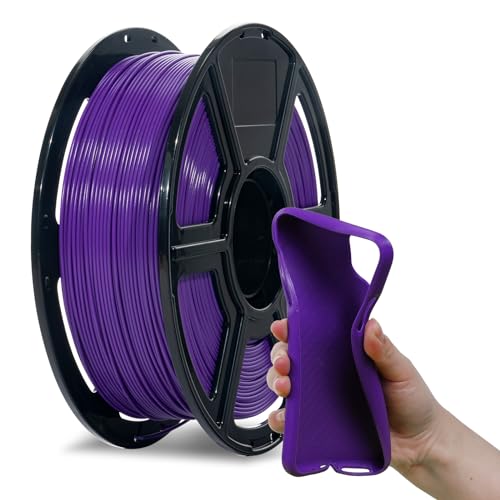 Flashforge PLA Flexible 175 mm 3D Printer Filament 3D Printing Filaments 1kg SpoolDimensional Accuracy 002mm Environmental Friendliness no Smoke and no Odor Purple PLA Flexible - Image 1
