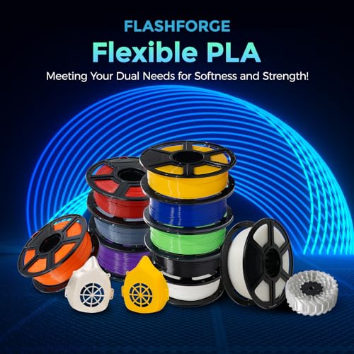 Flashforge PLA Flexible 175 mm 3D Printer Filament 3D Printing Filaments 1kg SpoolDimensional Accuracy 002mm Environmental Friendliness no Smoke and no Odor Purple PLA Flexible - Image 3