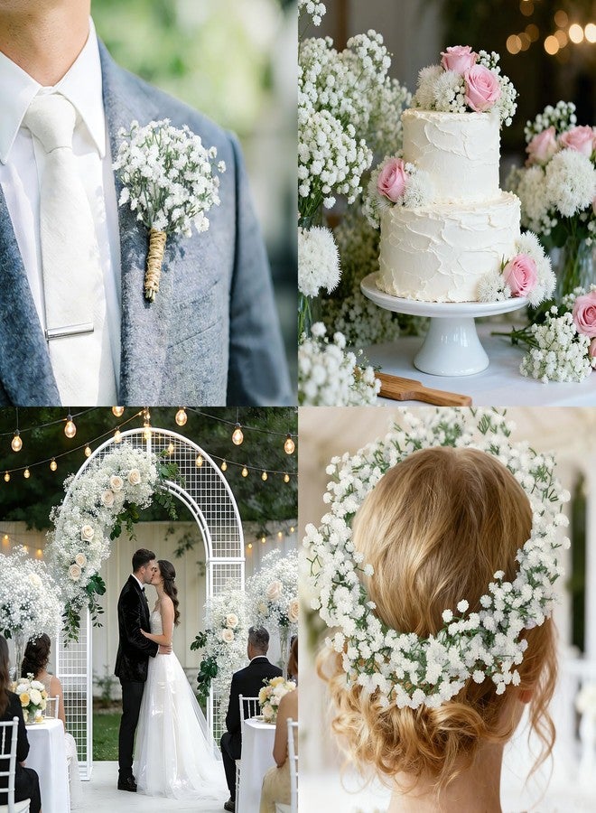 Roberly 30 Pcs Babys Breath Artificial Flowers, 22" Fake Gypsophila Flowers with Long Stems Real Touch Faux Greenery Plants DIY Flores Bouquet for Vase Wedding Floral Party Outdoor Garden Home Decor - Image 5