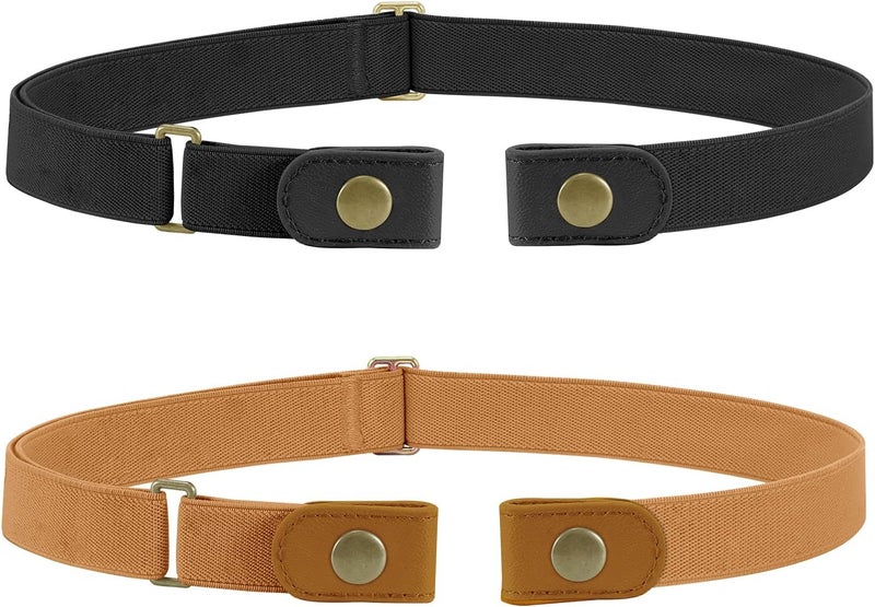 Werforu No Buckle Stretch Belt for Child Boys and Girls Buckle Free Kids Belt Up to 24 Inches - Image 2