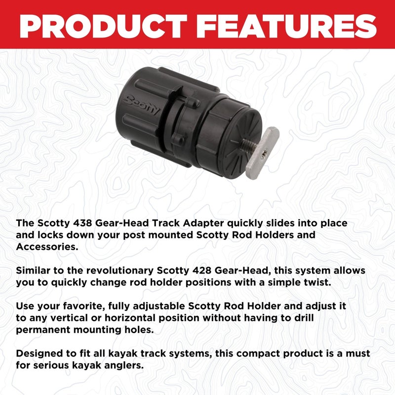 Scotty 438 Gear-Head Track Adapter - Image 3