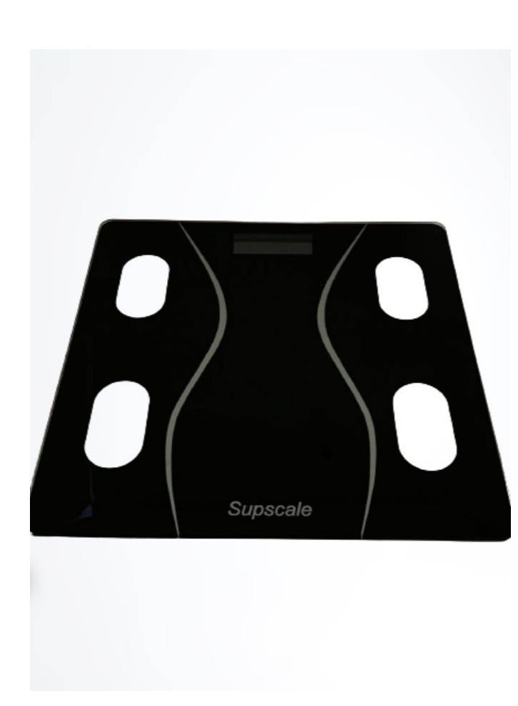 ميزان رقمي لقياس دهون الجسم يعمل بالبلوتوث - ميزان ذكي لقياس كتلة الجسم، ميزان رقمي لاسلكي باضاءة LED للحمام، - Image 2