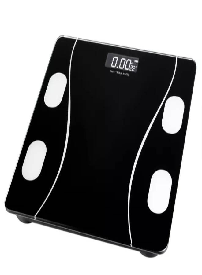 ميزان رقمي لقياس دهون الجسم يعمل بالبلوتوث - ميزان ذكي لقياس كتلة الجسم، ميزان رقمي لاسلكي باضاءة LED للحمام، - Image 3