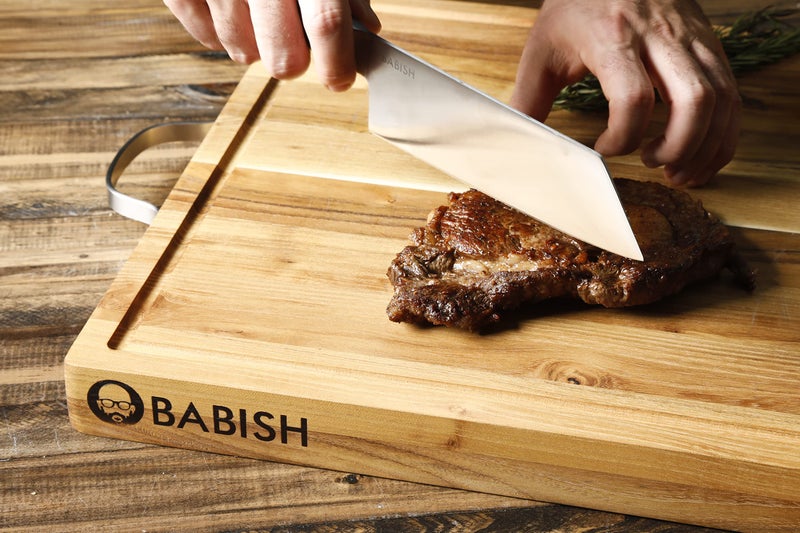 Babish High-Carbon 1.4116 German Steel Cutlery, 7.5" Clef (Cleaver + Chef) Kitchen Knife, Good Housekeeping Standout Knife of 2022 - Image 4