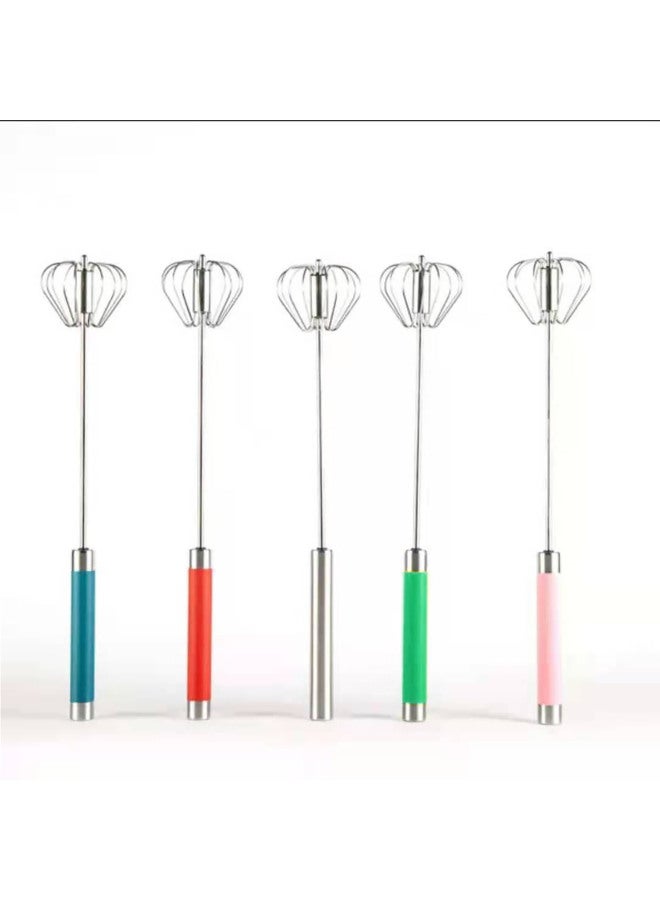 Semi-automatic Eggbeater Manual Eggbeater Press Type Rotary Cream Dispenser Flour Blender-Color:12-inch Original Color Upgraded Rotating Eggbeater  - Image 2