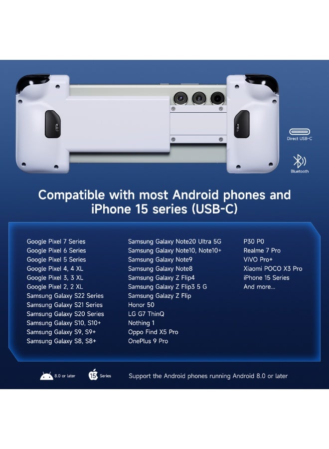 EasySMX Classic Gamepad EasySMX M05 Mobile Gaming Controller Bluetooth for Android / iPhone 15 Series (USB-C) with Hall Trigger Advanced Vibration 6-Levels Adjustable Plug & Play Light Weight Ergonomics - Image 4