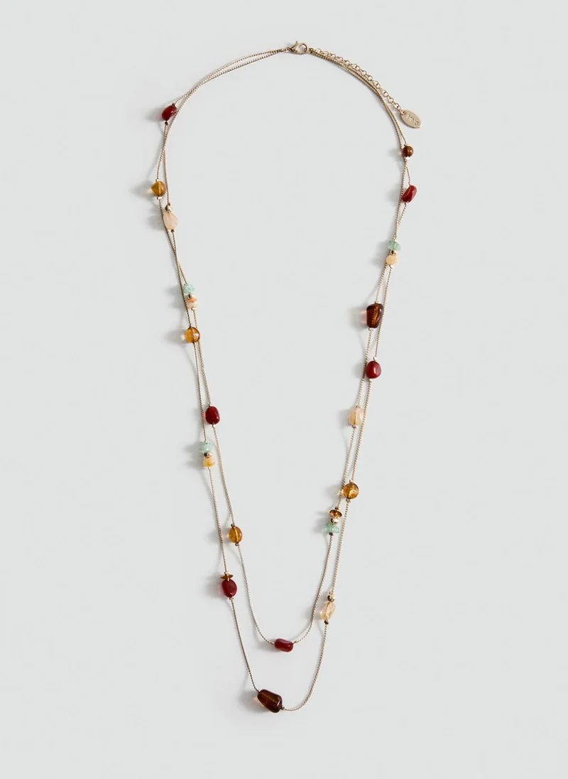 مانجو Mixed bead necklace