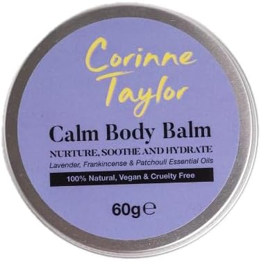 Corinne Taylor Calm Body Balm Calming AntiInflammatory Lavender Frankincense Patchouli Chamomile Travel Holiday Essential Organic Vegan 60g