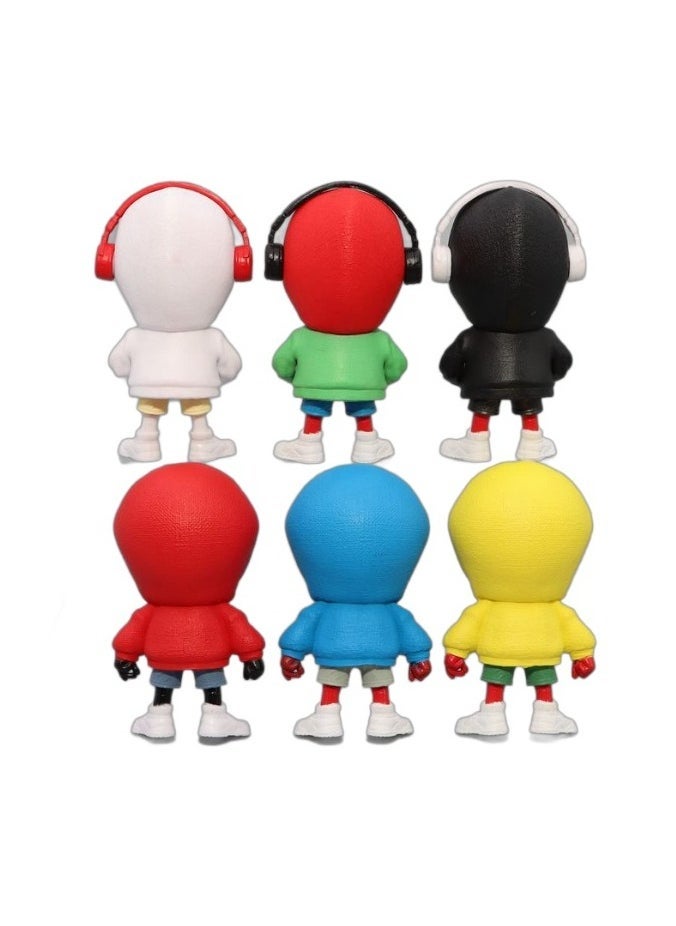 Six Fashionable Clothes Spider-Man Miles Figures Car Desktop Ornaments  - Image 2