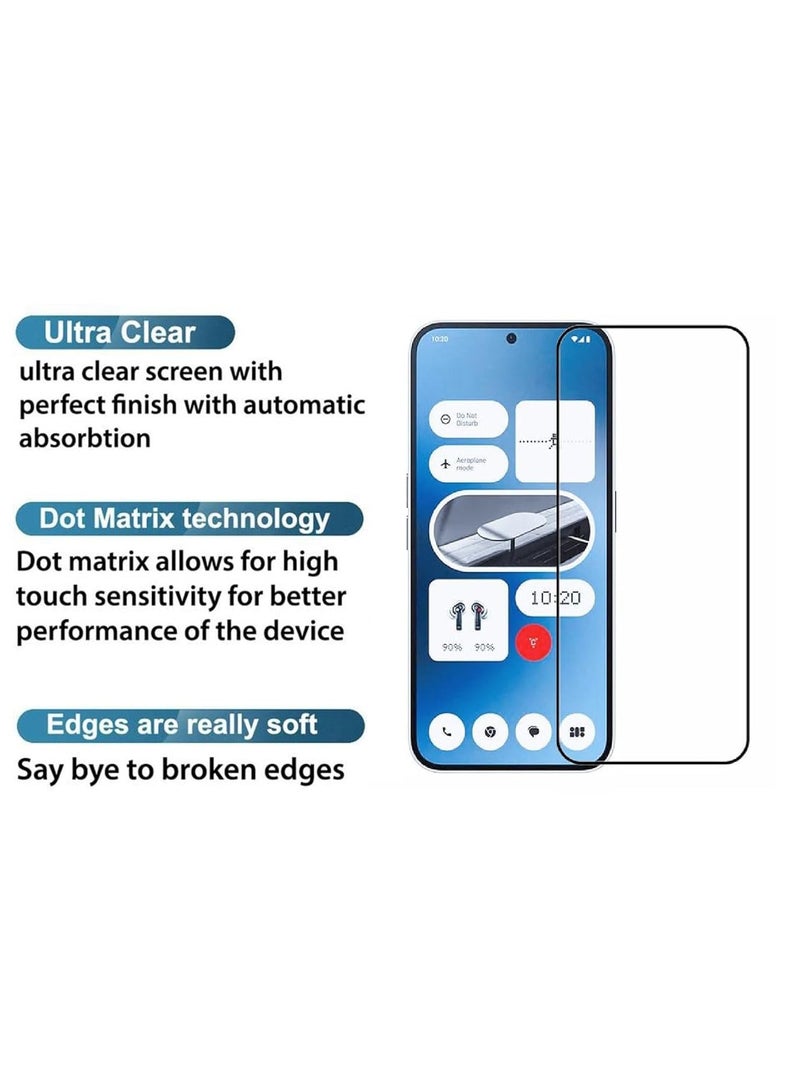 DUSALA Screen Protector for Nothing Phone 3A / Nothing Phone 3A Pro Tempered Glass Screen Protector 9H Hardness Anti Fingerprint Scratch Resistance for Nothing Phone 3A / 3A Pro - Image 3