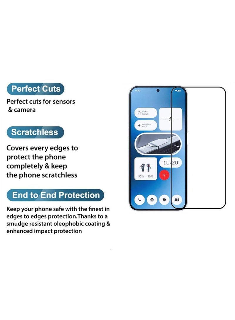 DUSALA Screen Protector for Nothing Phone 3A / Nothing Phone 3A Pro Tempered Glass Screen Protector 9H Hardness Anti Fingerprint Scratch Resistance for Nothing Phone 3A / 3A Pro - Image 5