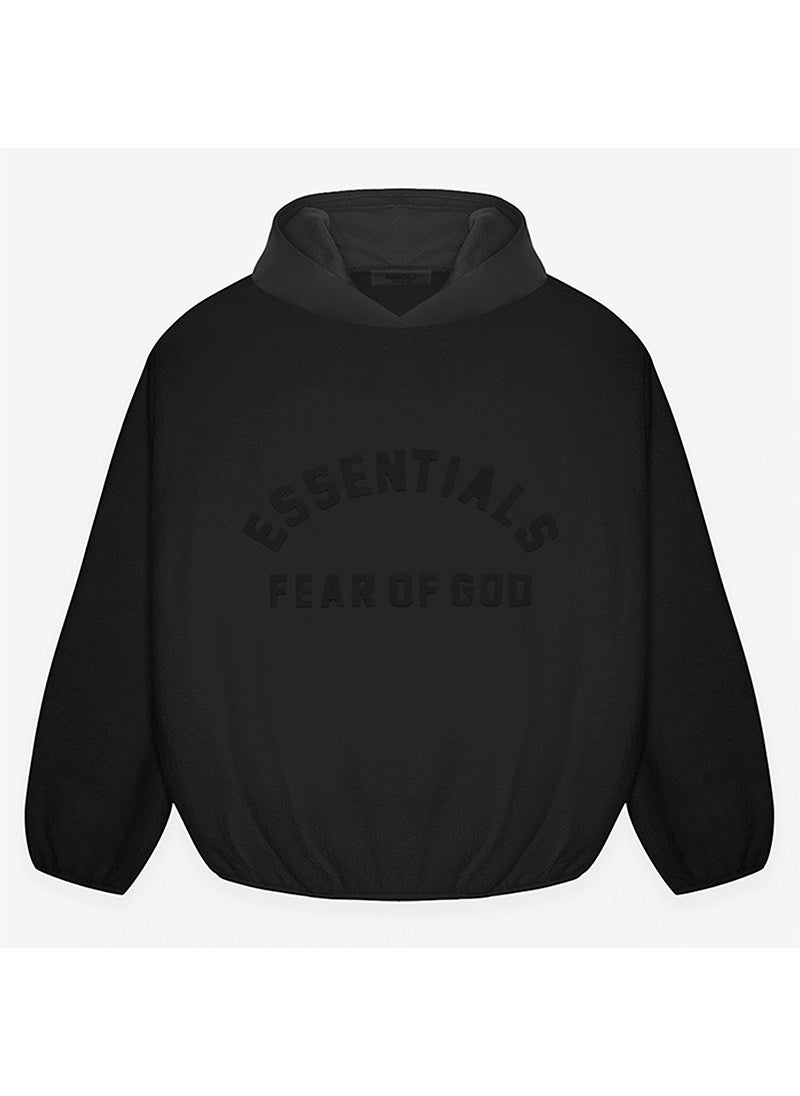 Generic - 2024 SS Two-Tone Fleece Hoodie ESSENTIALS FOG Xuan Qing Black - Image 1