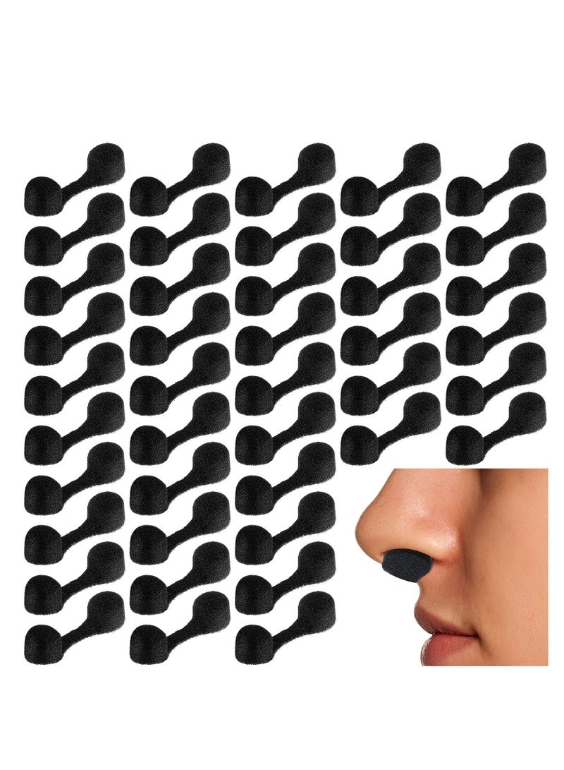 KASTWAVE Nose Plug Filter, KASTWAVE Disposable Nose Dust Filters Nostril Filters Spray Nose Filter Sponge Nose Plugs for Women Men Sunless Spray Tanning Outdoor Dust Construction Areas (100 Pieces Black) - Image 1
