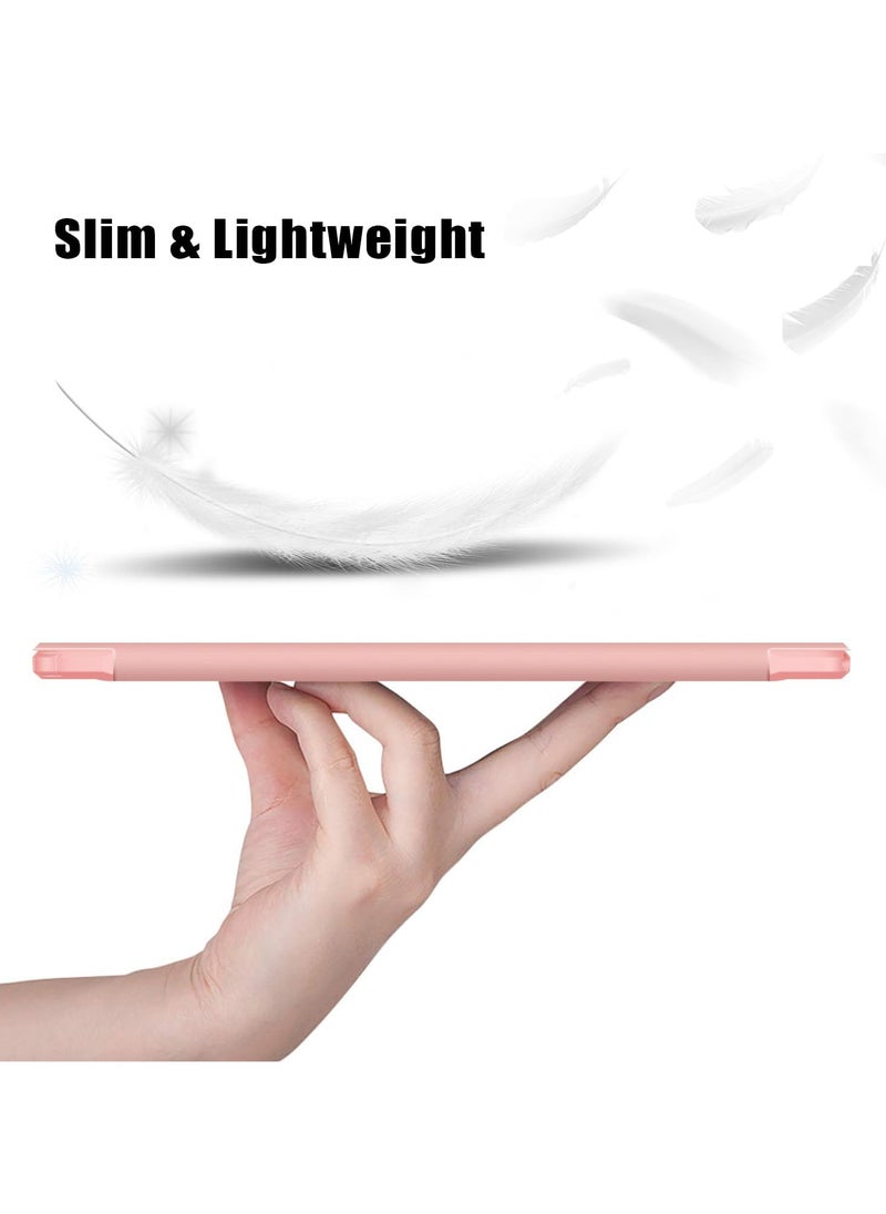 Generic Case for amsung Galaxy Tab A9 8.7 inch SM-X110 / SM-X115 , Hybrid Slim Case Cover Shockproof Cover with Clear Transparent Back Shell(Pink)  - Image 3