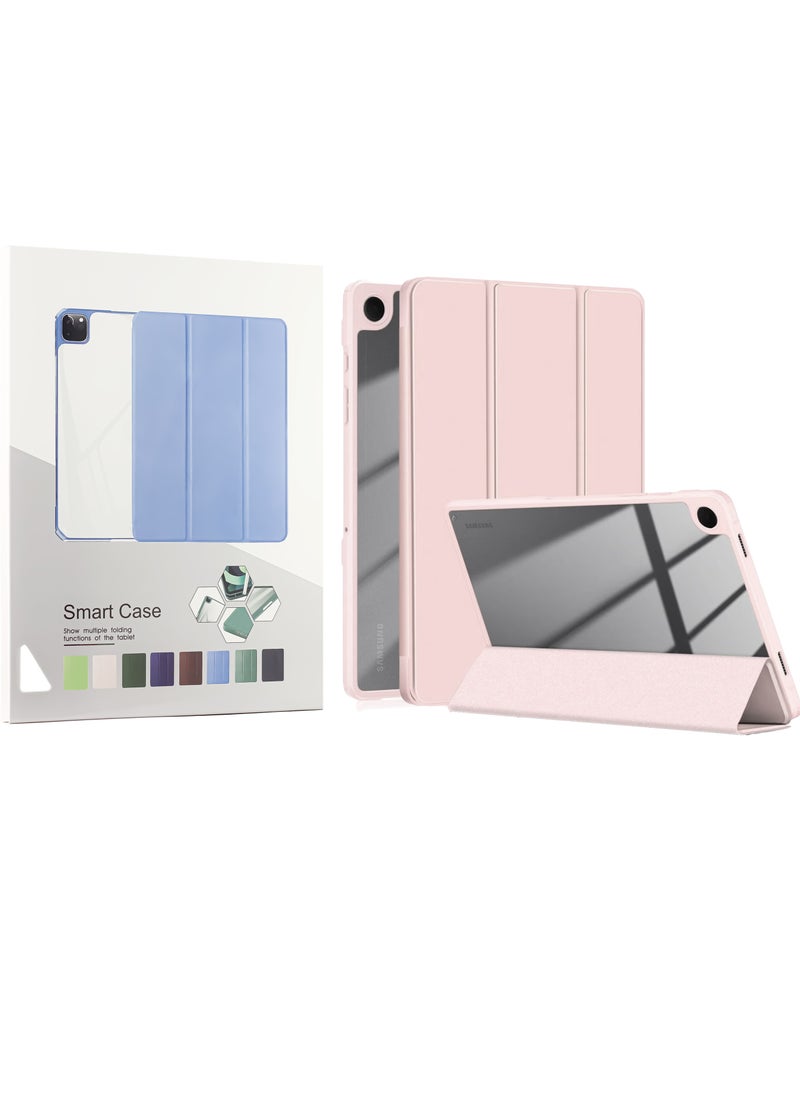 Generic Case for amsung Galaxy Tab A9 8.7 inch SM-X110 / SM-X115 , Hybrid Slim Case Cover Shockproof Cover with Clear Transparent Back Shell(Pink)  - Image 1