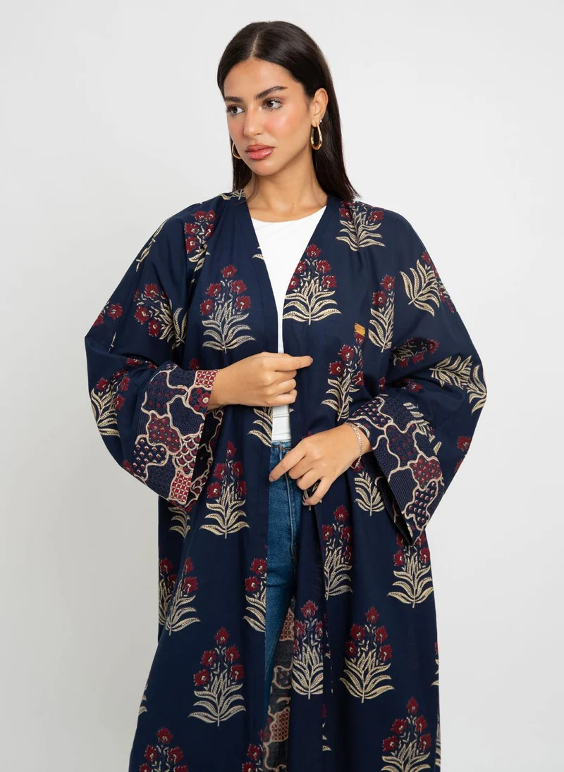 Kaafmeem Navy Twilight Wide-fit Abaya