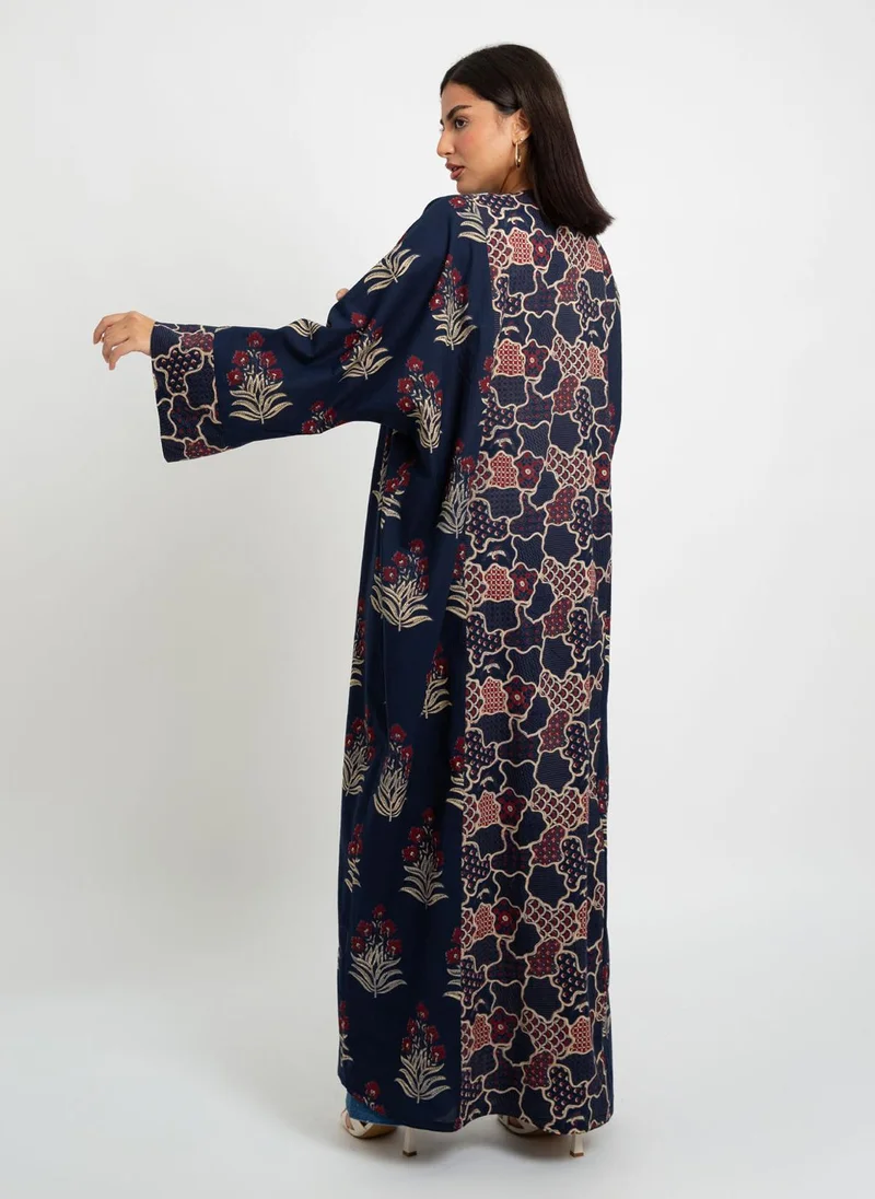 Kaafmeem Navy Twilight Wide-fit Abaya