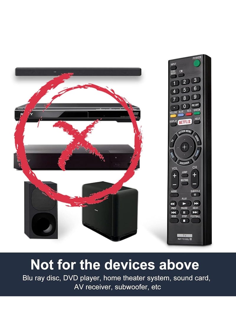 Generic - Universal Remote for Sony TV – Replacement for All Sony Bravia Smart LCD, LED, HD TVs with Netflix on - Image 1