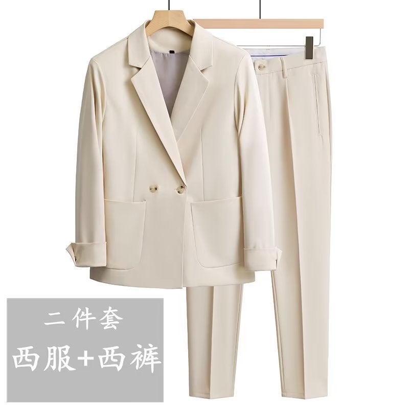 Black Small Suit Suit Men'S Handsome Slim-Fit Best Man Jacket Single Western Top Business Korean Men'S Casual Suit - Image 1