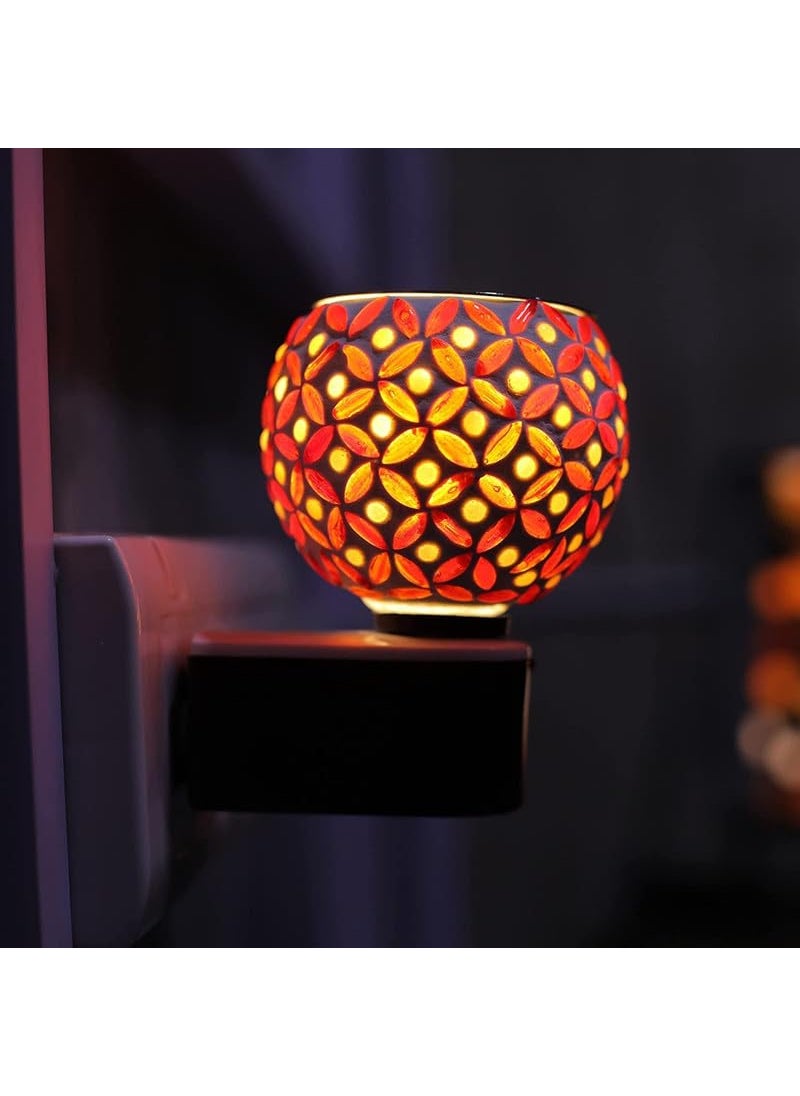 Shree Ashapura Textiles ASHAPURA Creation Kapur Dani Electrical Camphor DiffuserHome Fragrance Aroma Glass Kapoor Dani Essential Oil Diffuser Burner Night Lamp2078  - Image 1
