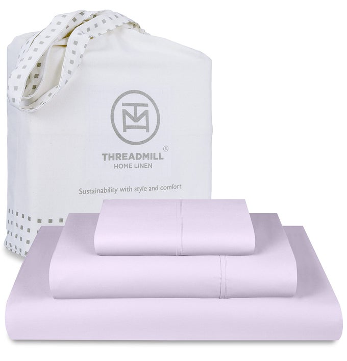 COTTON TWIN XL SHEET SET 100 COTTON SHEETS FOR TWIN XL SIZE BED SOLID SATEEN TWIN XL BED SHEETS SET WITH 16 DEEP POCKET SOFT BREATHABLE 3PIECE COOLING SHEET SET LILAC