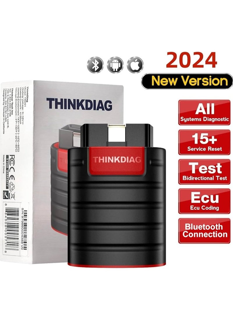 فكر في السيارة - Thinkdiag Obd2 ماسح كمبيوتر السيارة بلوتوث جميع الأنظمة أداة مسح ثنائية الاتجاه أدوات تشخيص مستوى OE مع ترميز ecm تحديث لمدة عام يناسب iPhone وAndroid - Image 1